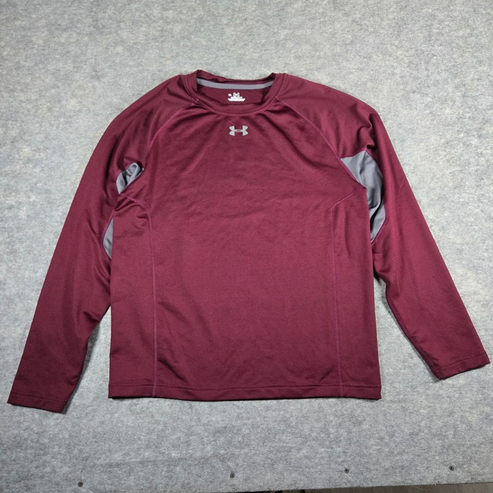 Under‎ Armour Mens Maroon ColdGear Athletic Long Sleeve Shirt XL